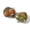 Natural Unakite Pendants GG-CBAA0EE-04P-02-2