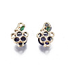 Brass Cubic Zirconia Charms KK-S348-324-2