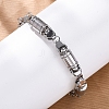 201 Stainless Steel Column Link Chain Bracelets BJEW-B078-150P-3