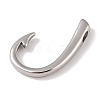 Non-Tarnish 304 Stainless Steel Hook Clasps STAS-C109-06P-2