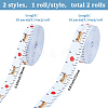 2 Rolls 2 Styles Back to School Season Polyester Ribbons OCOR-GF0005-94-2