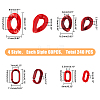 SUPERFINDINGS 240Pcs 4 Style Acrylic Linking Rings OACR-FH0001-034-2