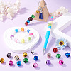 100Pcs UV Plating Opaque Acrylic European Beads PACR-TA0001-32B-7