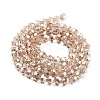 Electroplate Transparent Glass Beads Strands EGLA-A035-T6mm-A22-2