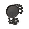 Hollow Flower 304 Stainless Steel Cuff Ring Components STAS-P454-03C-B-1