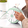 DIY Sew on PU Leather Daisy Flower Pattern Round Multi-Use Crossbody/Shoulder Bag Making Kits DIY-WH0297-56C-5