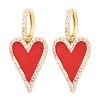 Valentine's Day Heart Brass Micro Pave Clear Cubic Zirconia Hoop Earrings EJEW-Z164-10G-01-4