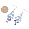 Rhombus Glass Beads Dangle Earrings EJEW-TA00790-4