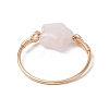 Star Natural Rose Quartz Finger Rings RJEW-JR00727-4