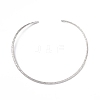 304 Stainless Steel Hammered Wire Necklace Making STAS-B036-06P-1