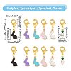 Alloy Enamel Pendant Locking Stitch Markers HJEW-AB00125-2