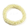 Crochet Glass Beads Braided Stretch Bracelet BJEW-K232-01F-1