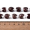 Handmade Gold Sand Lampwork Beads Strands LAMP-Q041-09E-4