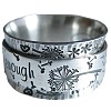 Dandelion with Word Pattern Alloy Finger Rings FS-WG2A4E2-03-4