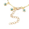 Brass Bar Link Chain Anklets AJEW-AN00319-02-3