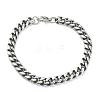 Tarnish Resistant Men's 304 Stainless Steel Cuban Link Chain Bracelets STAS-A051-04B-1