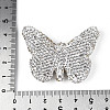 Butterfly Shaped Handmade Polymer Clay Rhinestone Beads CLAY-T023-23C-3
