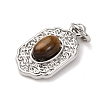 Natural Tiger Eye Pendants KK-A279-15P-2