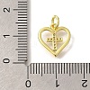 Brass Micro Pave Clear Cubic Zirconia Pendants KK-M297-21G-3