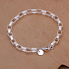 Fashionable Brass Box Chain Bracelets For Women BJEW-BB12565-1