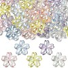 40Pcs 5 Colors UV Plating Transparent Acrylic Beads OACR-FS0002-86-1