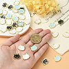40Pcs 4 Colors Alloy Enamel Pendants ENAM-CJ0004-16-4