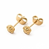 304 Stainless Steel Flower Stud Earrings for Women EJEW-C004-04G-1