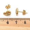 Rack Plating Brass Micro Pave Clear Cubic Zirconia Stud Earrings EJEW-K299-01G-Z-5