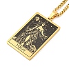 304 Stainless Steel Tarot Pendant Necklaces NJEW-A026-01G-06-2