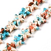 Spray Painted Synthetic Turquoise Beads Strands UNKW-T001-11I-4