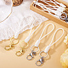 10Pcs 2 Colors Eco-Friendly Korean Waxed Polyester Cord Keychains KEYC-TA00035-5