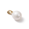 Natural Baroque Pearl Keshi Pearl Pendants PALLOY-JF04827-4