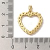 Rack Plating Brass Micro Pave Cubic Zirconia Pendants KK-U027-43G-3