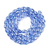 Electroplate Transparent Glass Beads Strands GL-N002-01A-A13-2