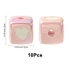 10Pcs Opaque Acrylic Enamel Beads ACRC-FS0001-02F-4
