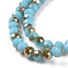 Electroplate Opaque Solid Color Glass Beads Strands EGLA-A034-P4mm-J03-3