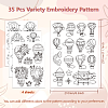 4 Sheets 11.6x8.2 Inch Stick and Stitch Embroidery Patterns DIY-WH0455-181-2