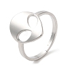 304 Stainless Steel Alien Face Adjustable Ring for Women RJEW-M149-13P-3