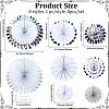 8Pcs Paper Fans Flower for Wedding Birthday Carnival Welcome Party Decorations AJEW-GF0013-45A-2