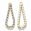 Brass Rhinestone Cup Chain Pendants KK-R129-07G-2