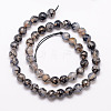 Natural Dragon Veins Agate Bead Strands G-K166-07F-8mm-04-2