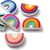 6Pcs 6 Colors Food Grade Eco-Friendly Silicone Focal Beads SIL-YW0001-04G-3