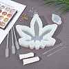 DIY Pot Leaf Ashtray Silicone Molds Kits DIY-OC0003-53-6