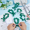 Plastic Leaf Napkin Rings AJEW-WH0528-94-3