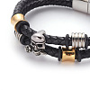 Retro Leather Cord Bracelets BJEW-L642-38-3