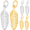 6Pcs 2 Colors 925 Sterling Silver Pendants STER-BBC0009-73-7
