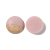 Two Tone Wood Grain Frosted Imitation Leather Style Resin Cabochons LS-RESI-G053-01B-1