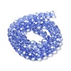 Electroplate Transparent Glass Beads Strands EGLA-A035-T8mm-A21-2