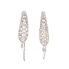 Rack Plating Brass Cubic Zirconia Earring Hooks KK-S374-05P-08-1