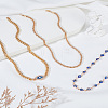 3Pcs 3 Styles Blue Evil Eye Alloy Link Chain Necklaces for Women NJEW-LP0009-13-3